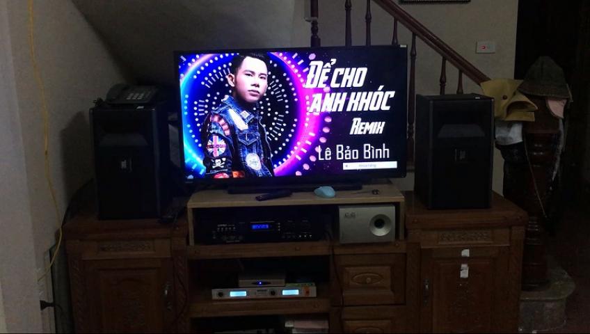 Lắp đặt bộ dàn karaoke gia đình cho anh Thìn ở Hoàng Mai, Hà Nội.