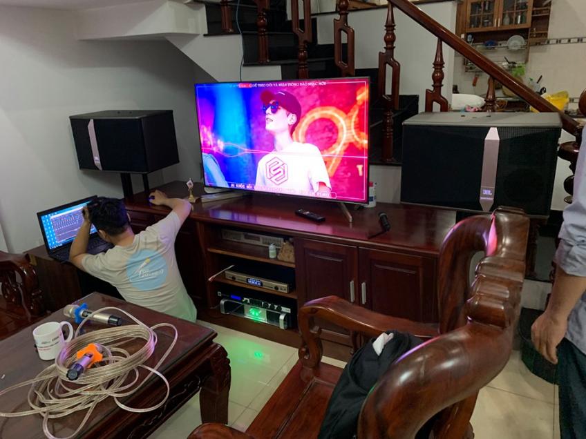 LẮP DÀN ÂM THANH KARAOKE MỸ CHO CHÚ HIỂN BÌNH TÂN